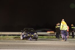 Eenzijdig ongeval op A9, bestuurder aangehouden