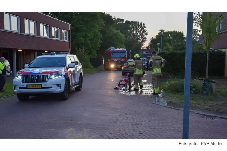 Dixi gaat in vlammen op in Heiloo