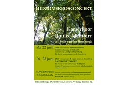 Doulce Memoire Midzomerbosconcert landgoed Nijenburg 22 juni 2026