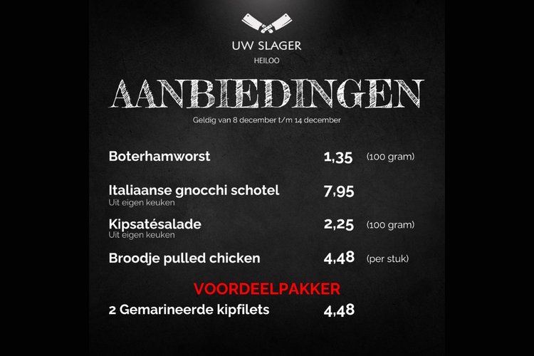 Weekaanbieding Uw Slager Heiloo-Egmond