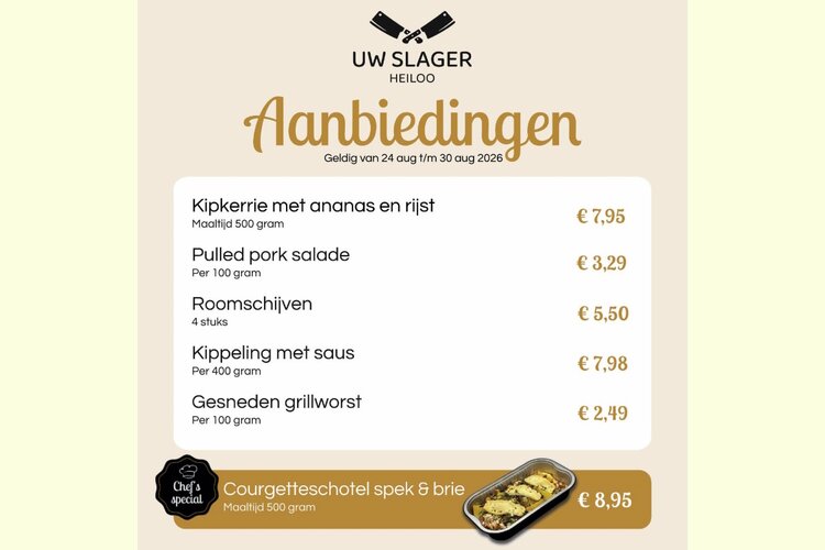 Weekaanbieding Uw Slager Heiloo